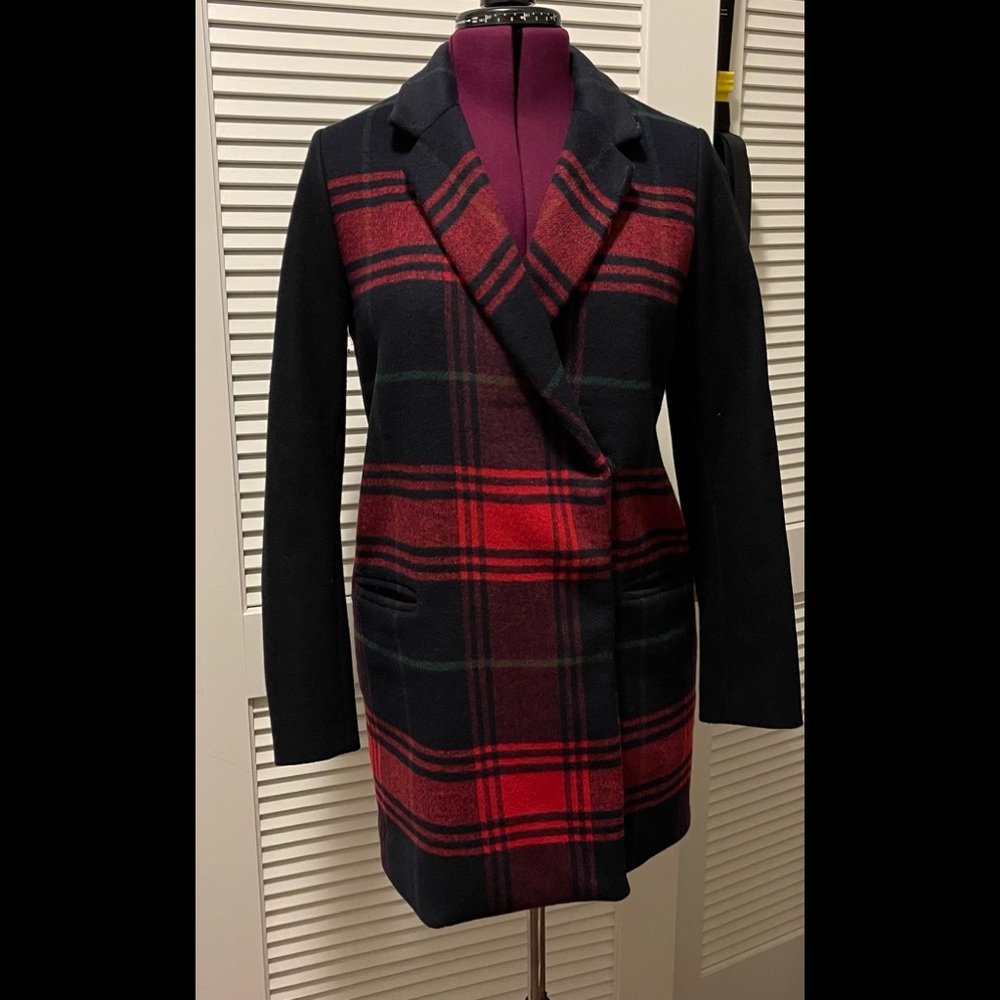 Plaid Gap Car Coat